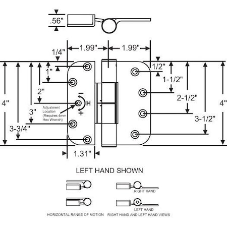 Strybuc HINGE ADJUSTABLE GUIDE LH 857-10390